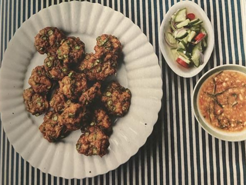 Deep-Fried Shrimp Fritters with Mean Beans